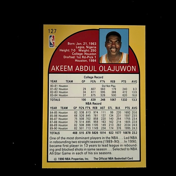 A Hakeem Olajuwon card that is really good - Picture 2 of 2